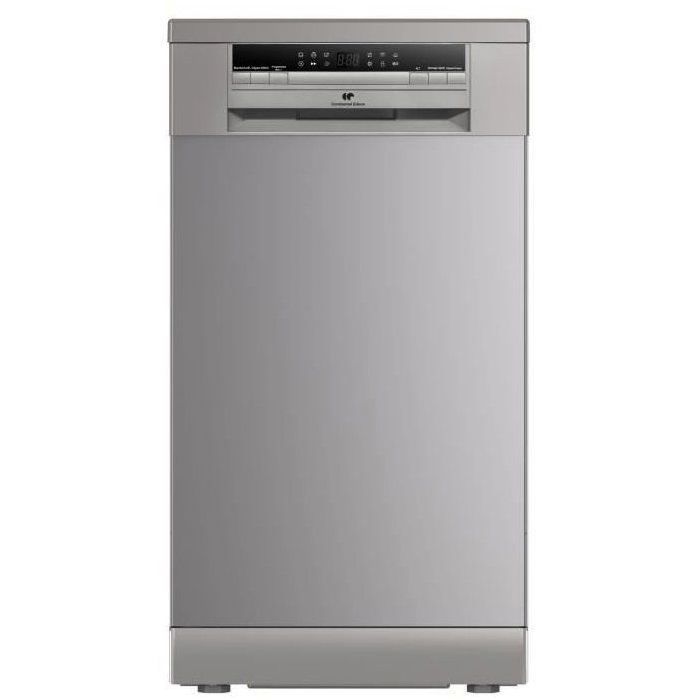 Vrijstaande vaatwasser - CONTINENTAL EDISON - CELV1145S - 11 couverts - 45 cm - 45 dB - Zilver