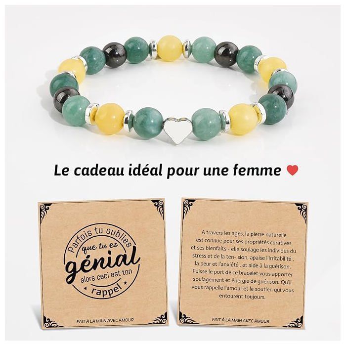 Gift for Women, Natural Stone Bracelet, Gift Idea for Teen Girls, Christmas Gifts for Women, Birthday Gift (green)