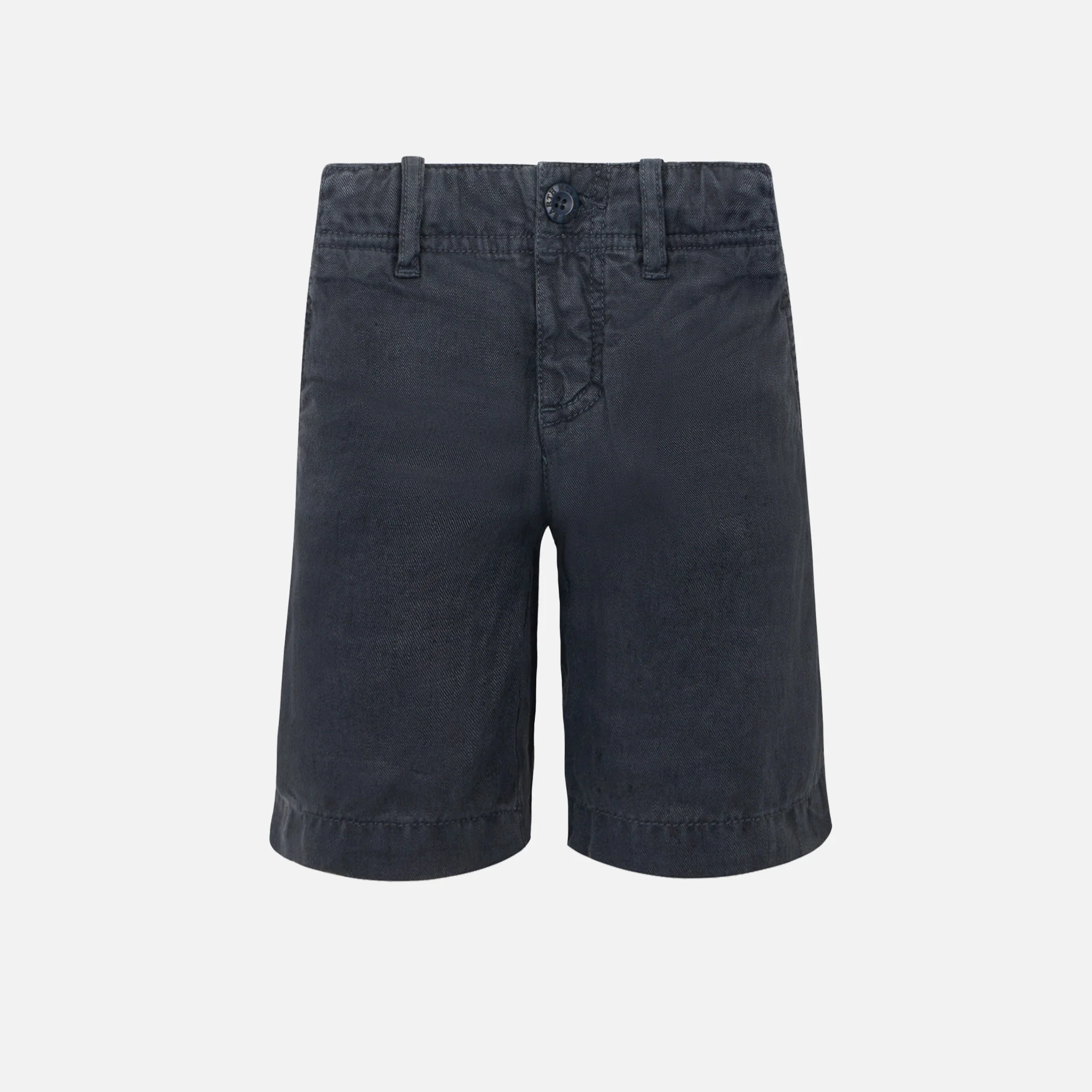 Kinderbermudashorts van blauw linnen