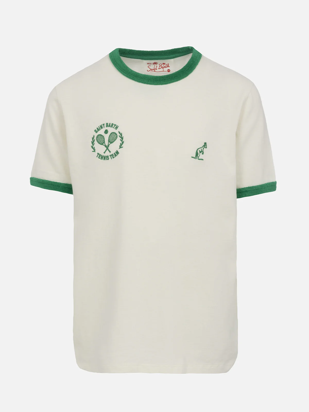 Dean Jr. wit katoenen T-shirt met Australische borduursels | AU