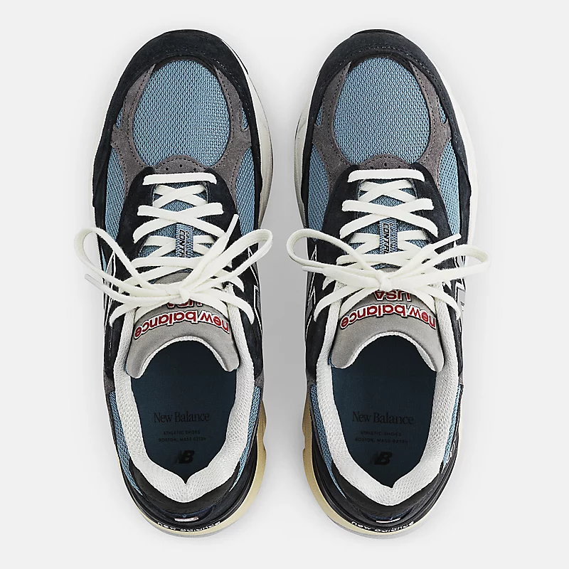 Męskie buty MADE in USA 990v3 - NB Navy z efektem Spring Tide