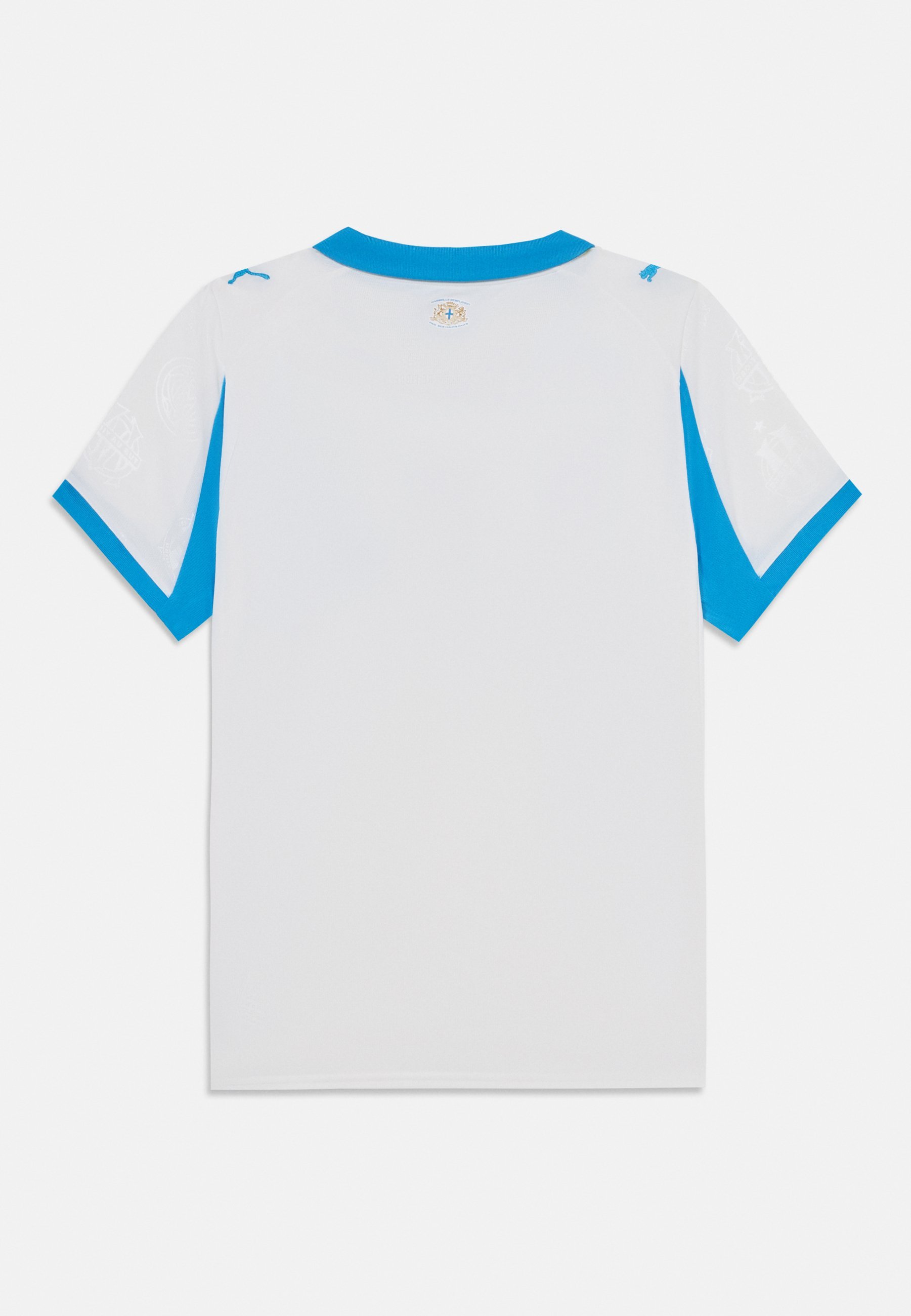 Puma OLYMPIQUE MARSEILLE HOME REPLICA UNISEX - Koszulka piłkarska - white/bleu azur