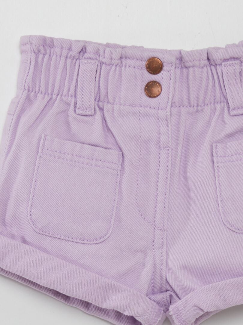 Gerimpelde denim shorts - PAARS