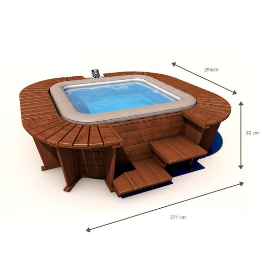 Spa-utomhus De Madera Bestway K2o Queen Beach 5-7 personer 271x296x80 cm