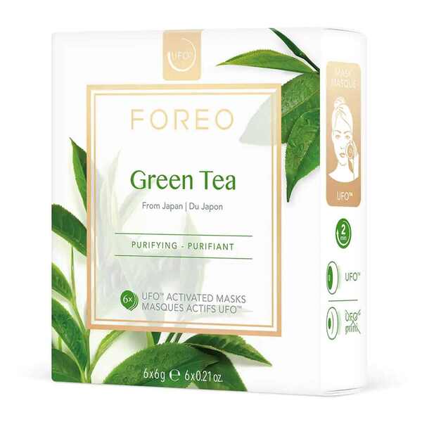 Máscara facial FOREO UFO ativada com chá verde, 6 unidades