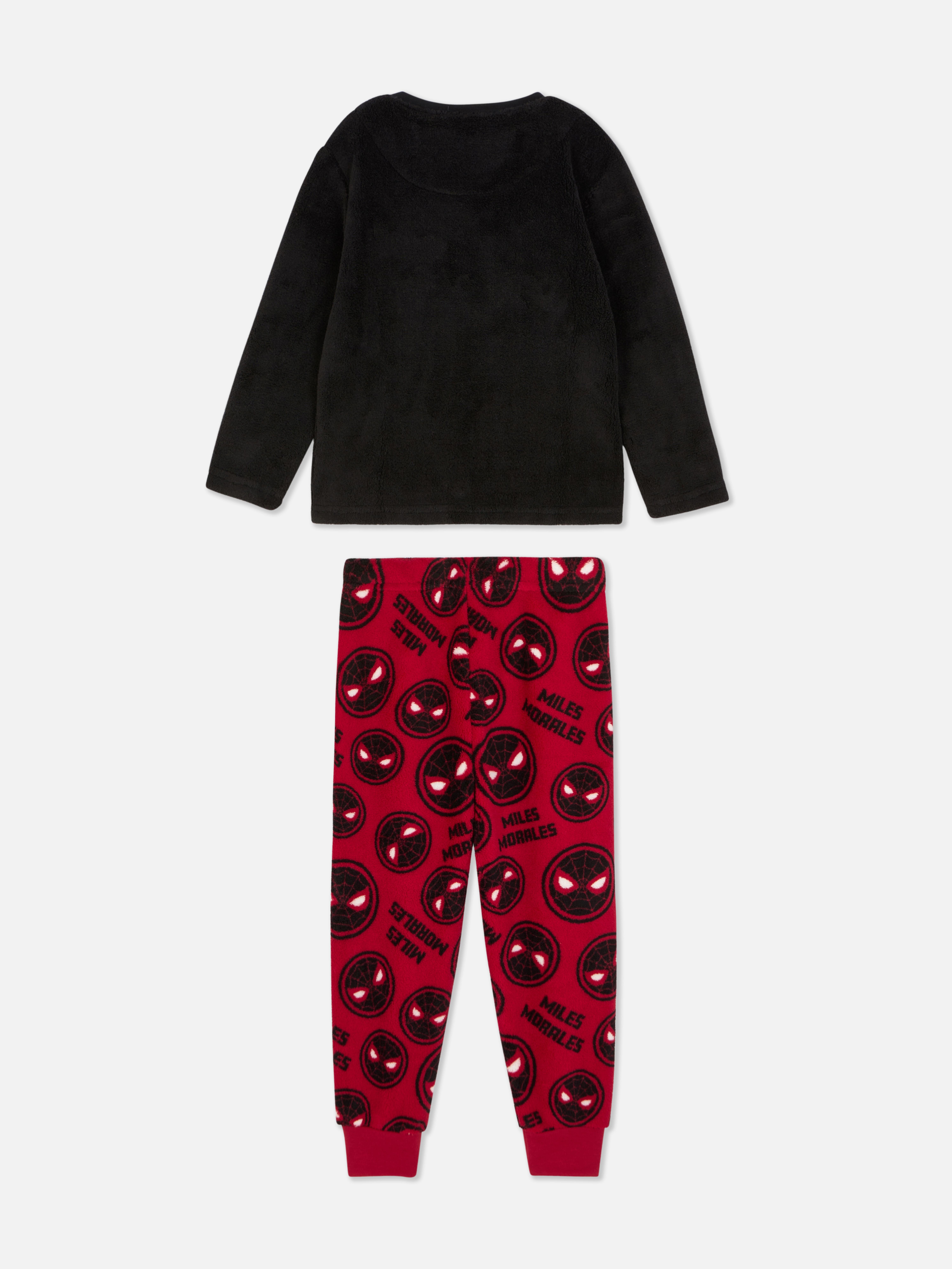 Pijamale din fleece Marvel Spider-Man Miles Morales O pijamale din fleece Marvel cu top cu mânecă lungă și pantaloni lungi