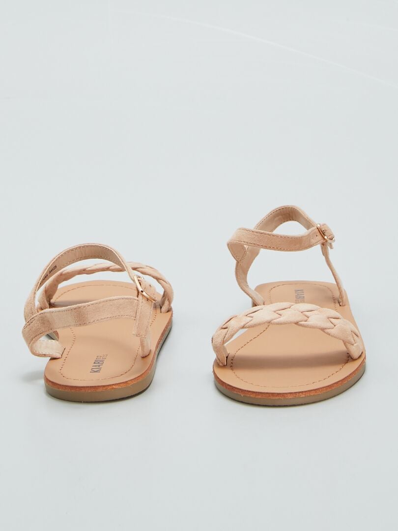 Sandalias con tiras trenzadas - ROSA
