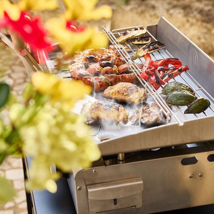 Plancha gaz Silvia EVO Inox 3 feux - BRASERO BY FAVEX - 7,95 kW – Plaque inox – Surface 67 x 34 cm – LONGTIME®