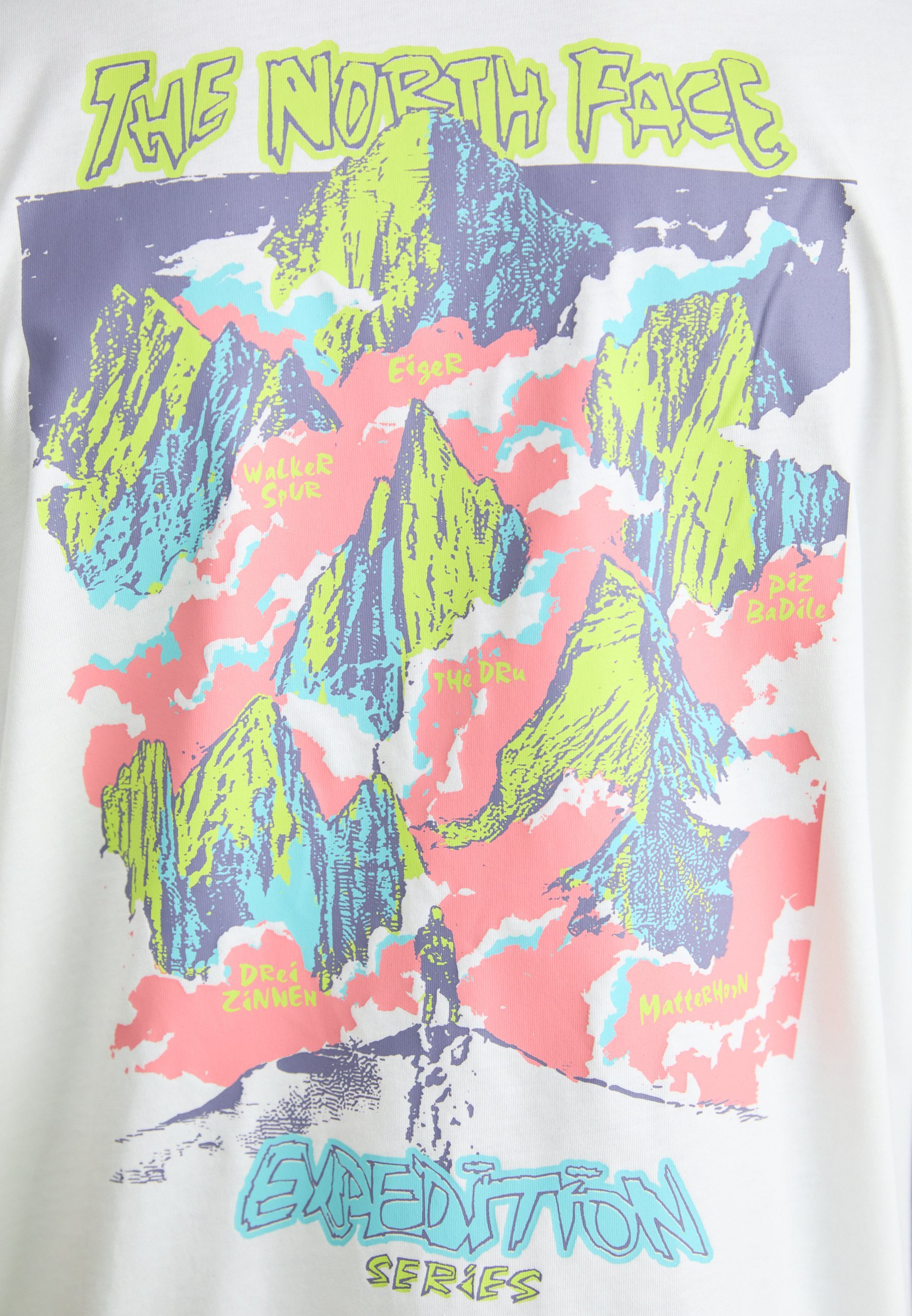 The North Face EXPEDITION CELEBRATION OVERSIZED T-SHIRT MET GRAFISCHE OPDRUK - T-shirt met print - wit
