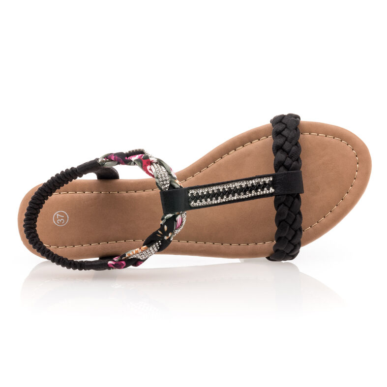 Sorte sandaler / sko med åben tå til kvinder