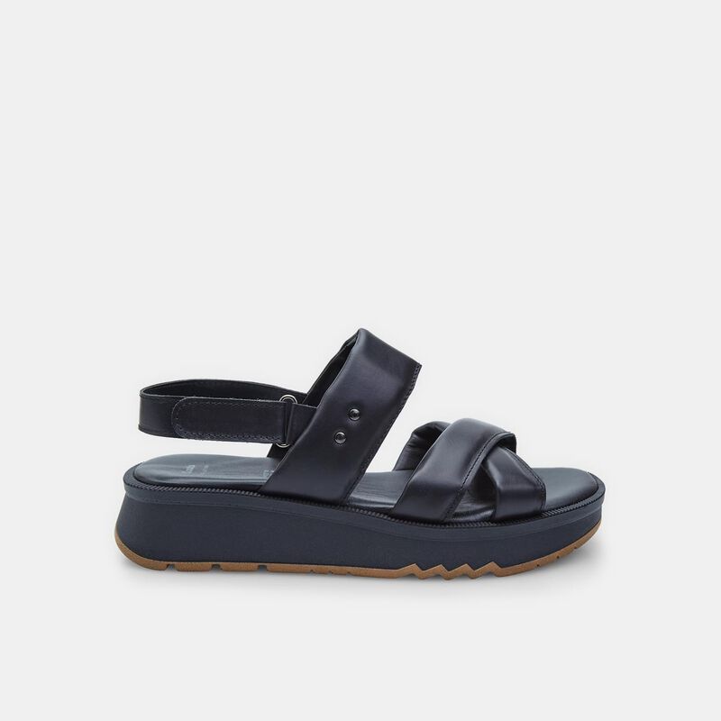 BATA Damplatåsandaler i läder