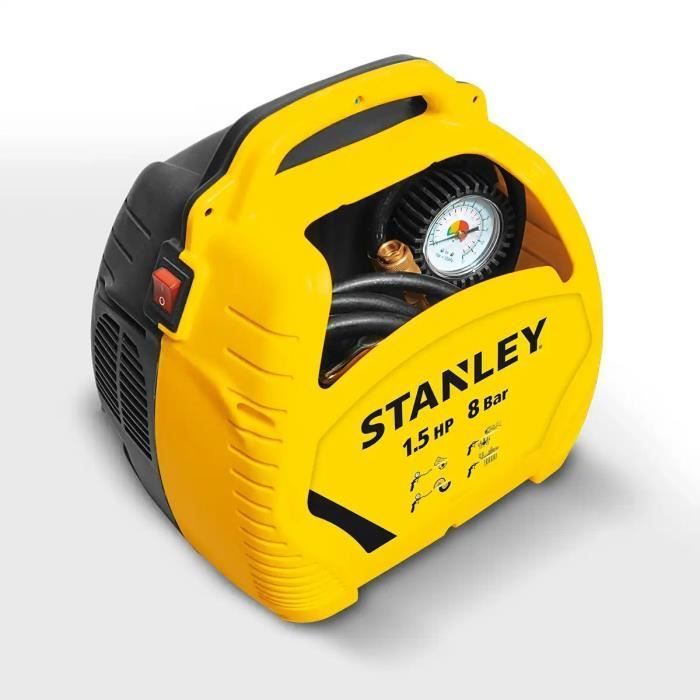 Compressor de ar sem tanque STANLEY AIR KIT - 1,5 HP - Ultracompacto - Portátil