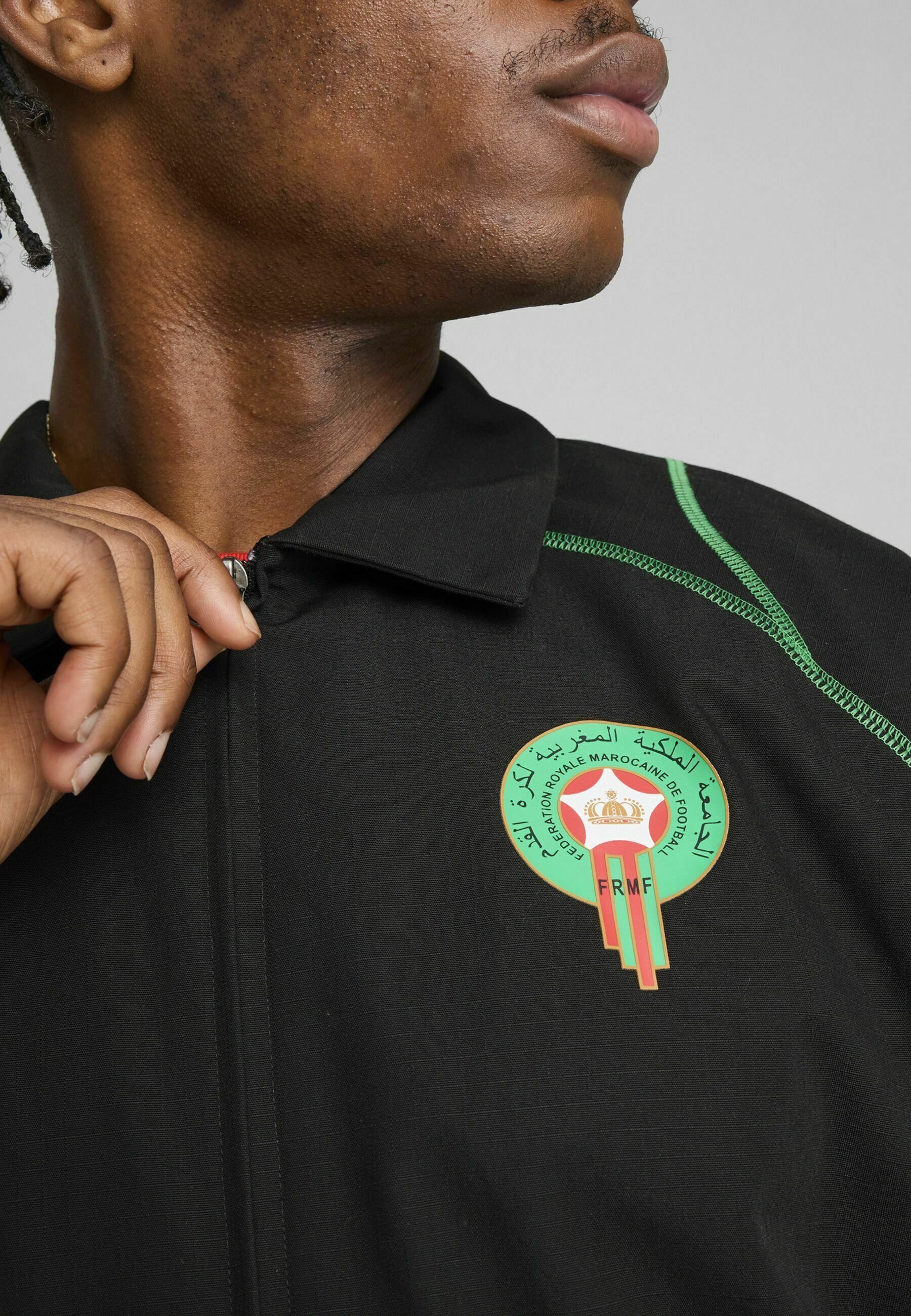 Puma MAROKKO - Kleding van het nationale team - zwart rood archiefgroen