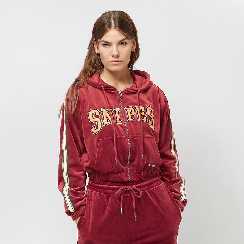 Velours trainingsjack met College-logo