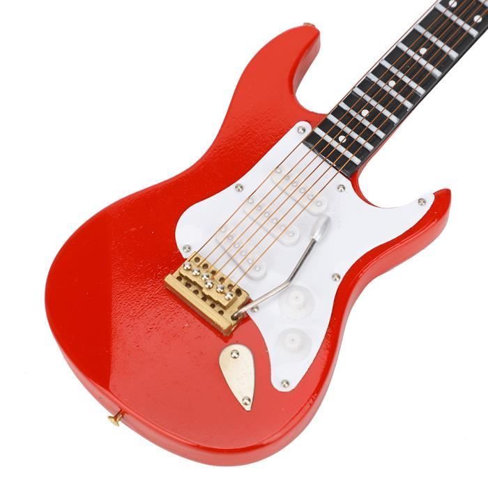 Elektrische gitaar model - SALUTUYA - Rood - Handgemaakte miniatuur