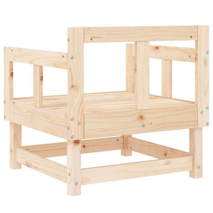 Sillas de jardín vidaXL, 2 unidades, asientos con reposabrazos, sillones con respaldo, muebles de exterior para patio, madera 825387