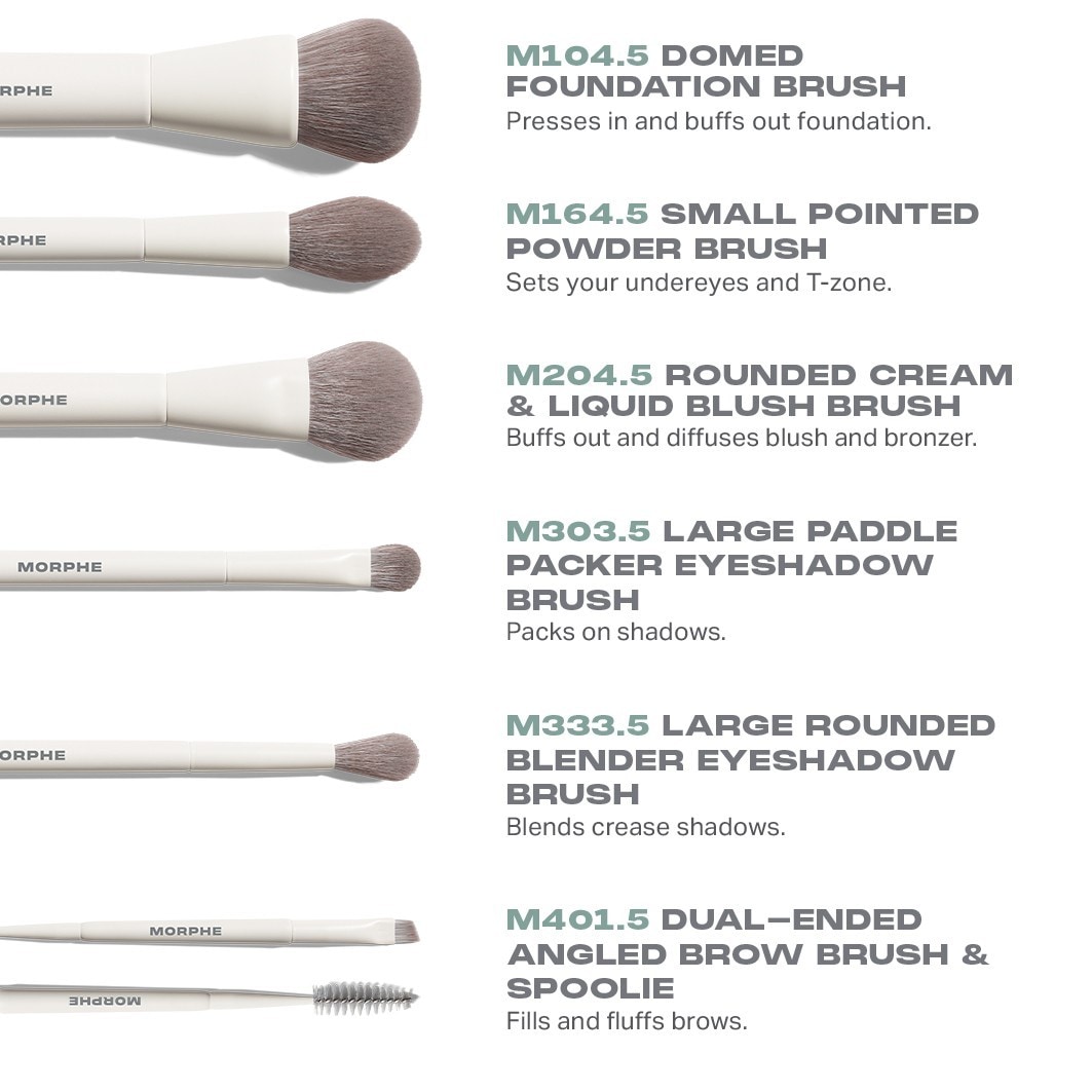 Morphe kwastenset “Along for the Glide”, 6-delige reiskwastenset – 1 stuk