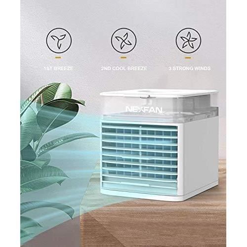 Aire acondicionado portátil NexFan - Mini enfriador de aire - 4 en 1 - 3 velocidades - Purificador de aire