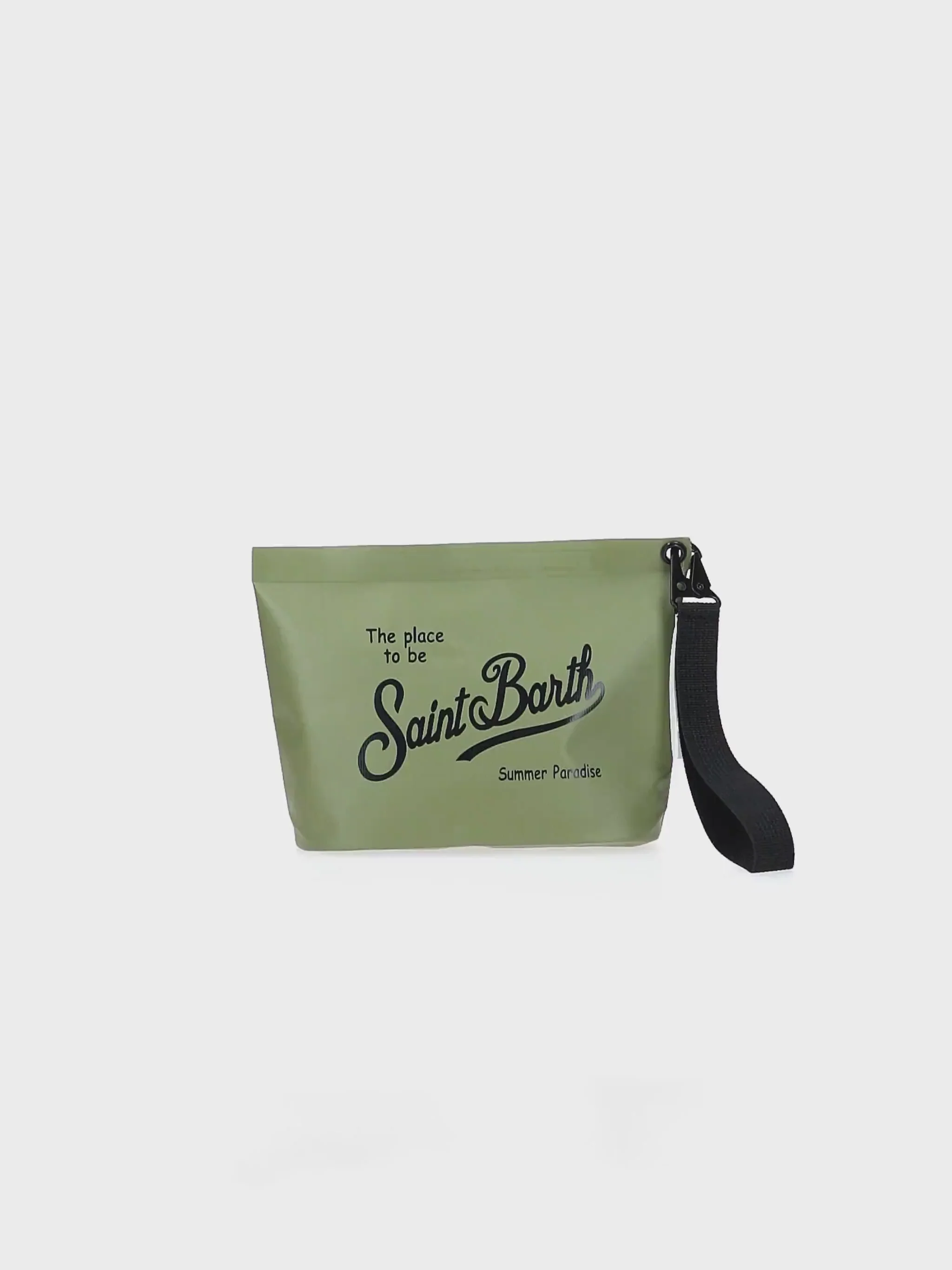 militärgrüne, wasserabweisende Aline-Clutch-Tasche
