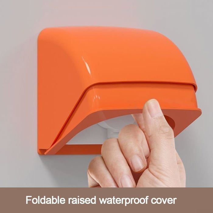 Caja protectora impermeable para toma de corriente exterior - plástico, blanco
