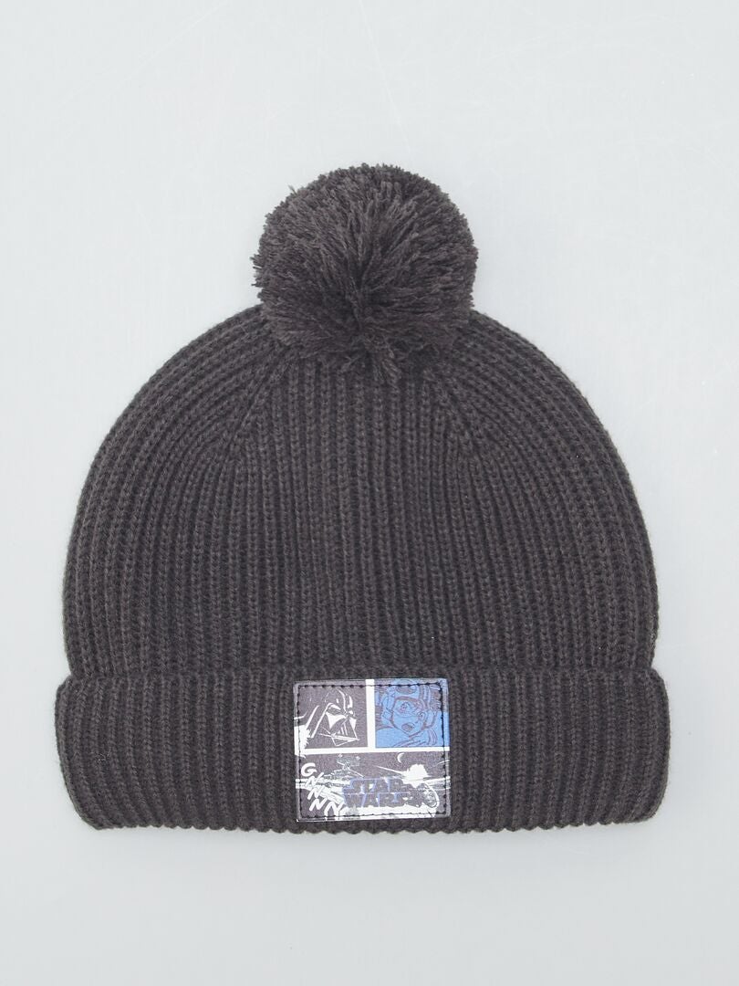 Conjunto de gorro e cachecol 'Star Wars' - 2 peças - CINZA