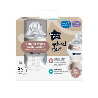 Tommee Tippee Natural Start Pack Nappflaskor 260 ml 0M 2 enheter 2 enheter