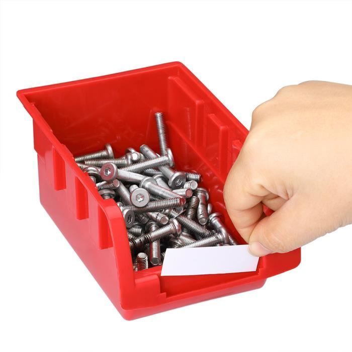 Deuba Etagère murale avec bacs à bec Etagère d'atelier Armoire à outils 43 boîtes noir rouge 10,5cmx7,5cmx16,5cm
