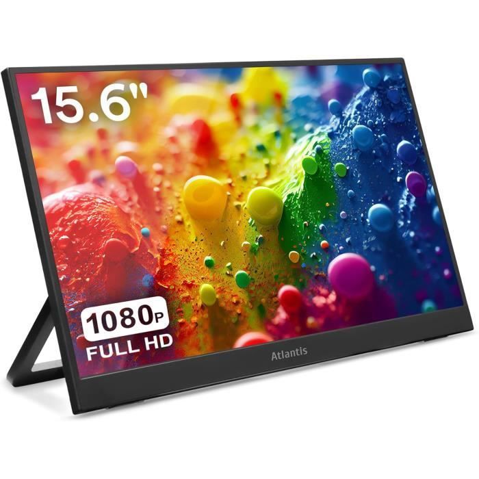 16-inch Portable Monitor - ATLANTIS - 1080P Full HD - HDMI/Type-C - IPS Screen - Built-in Speakers