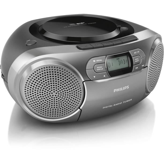 Radiocasete portátil PHILIPS AZB600/12 - Reproductor de CD, casete y radio - Amplificación dinámica de graves