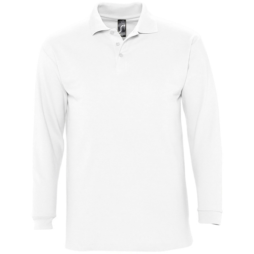  Sols Winter II effen polo met lange mouwen