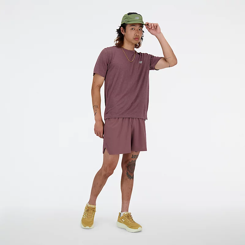 Męska koszulka sportowa - LICORICE HEATHER