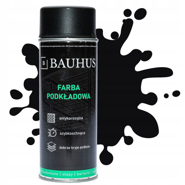 Farba podkładowa antykorozyjna spray 400ml Bauhus czarna