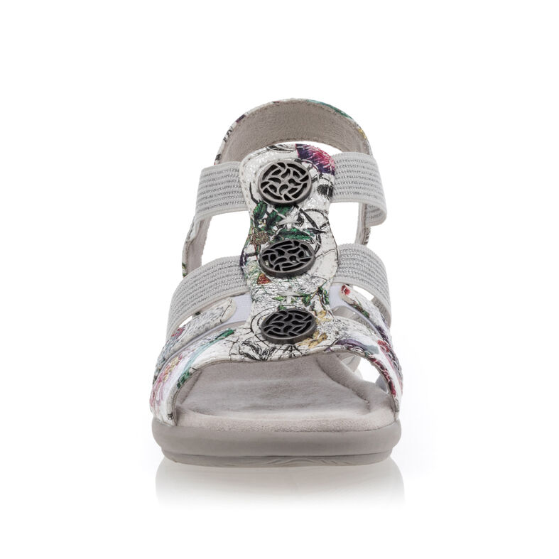 Weiße Damensandalen / Zehenfreie Schuhe