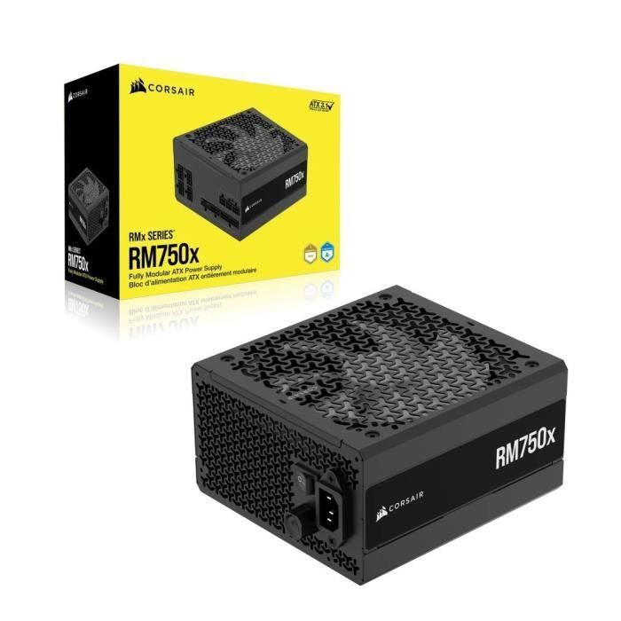 Alimentatore per PC - CORSAIR - RM750x Shift - 750 Watt - ATX 3.1 - PCIe 5.1 - Certificato Cybenetics GOLD - Alimentatore modulare Shifted