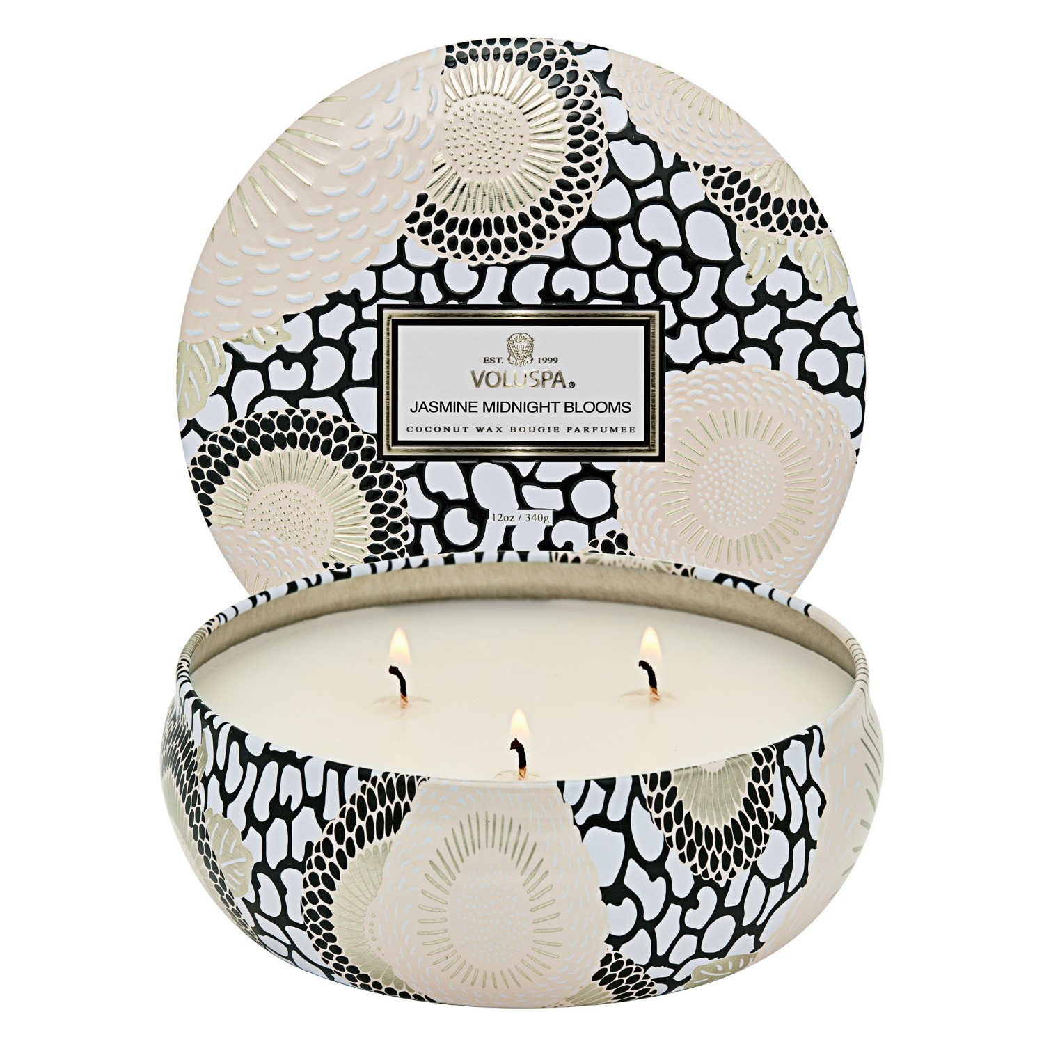 VOLUSPA Jasmine Midnight Blooms 3 Wick Tin