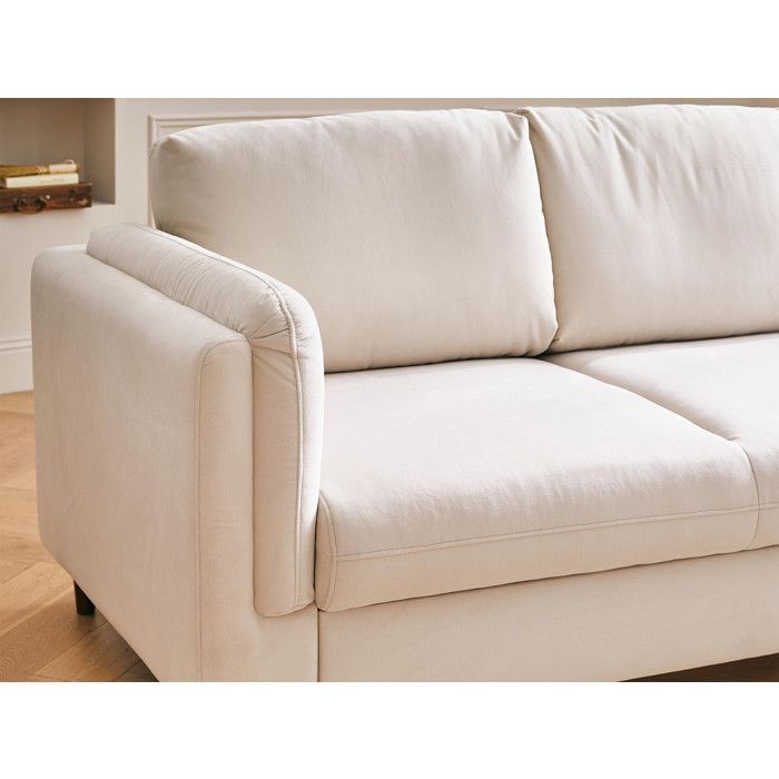 Brooke - Sofá cama de 3 plazas - en terciopelo - Beige