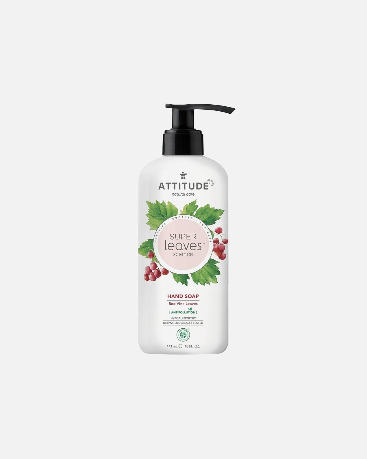 Attitude Hand Soap Super Leaves Science Prírodné mydlo na ruky – Listy červeného vína – 473 ml