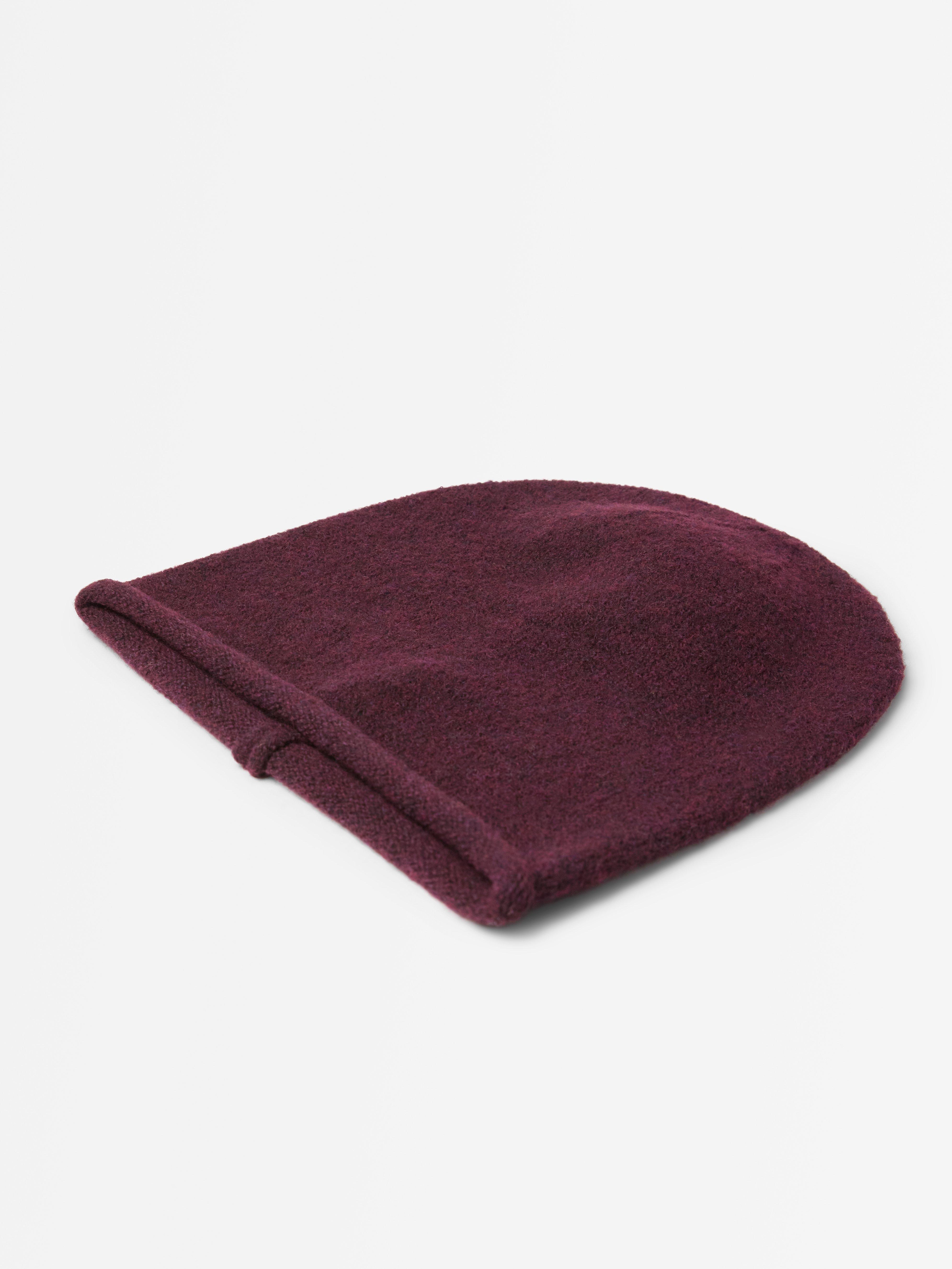 Bonnet en maille fine Vin rouge