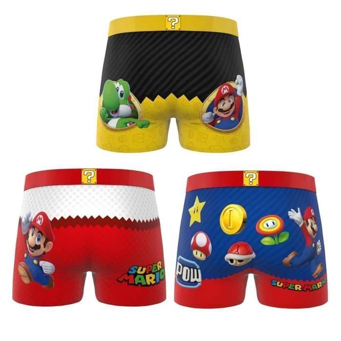 Boxer da uomo FREEGUN, confezione da 3, Super Mario Bros 9