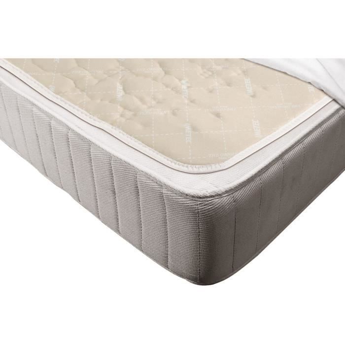 Cubrecolchón calefactable - Imetec - Calentador de cama para cama doble de 150 x 80 cm - 2 controles con 2 ajustes de temperatura - Lavable
