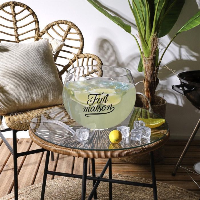 Saladier à Cocktail - Home Deco Factory - 6.6l - Transparent - Avec Louche