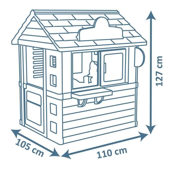 SMOBY - Sweety Corner House - Counter and preparation area - Ice cream machine - 18 accessories included - Made in France