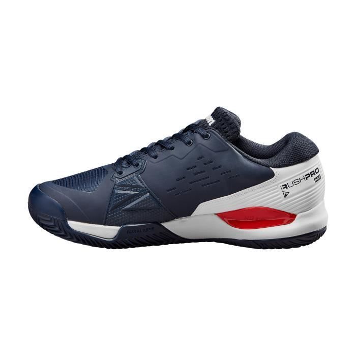 Zapatillas de tenis WILSON RUSH PRO ACE para hombre, para pista de arcilla, color negro/blanco/rojo, PE 2024