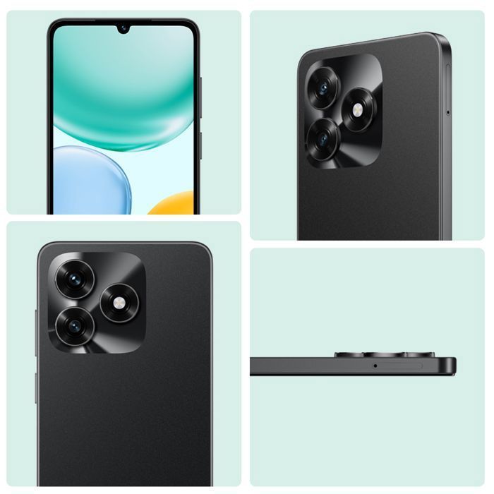 Smartphone 4G - HONOR X5c Plus - 4 GB de RAM - 256 GB - Negro - Cámara ultra nítida de 50 MP - Batería de 5260 mAh - Versión UE