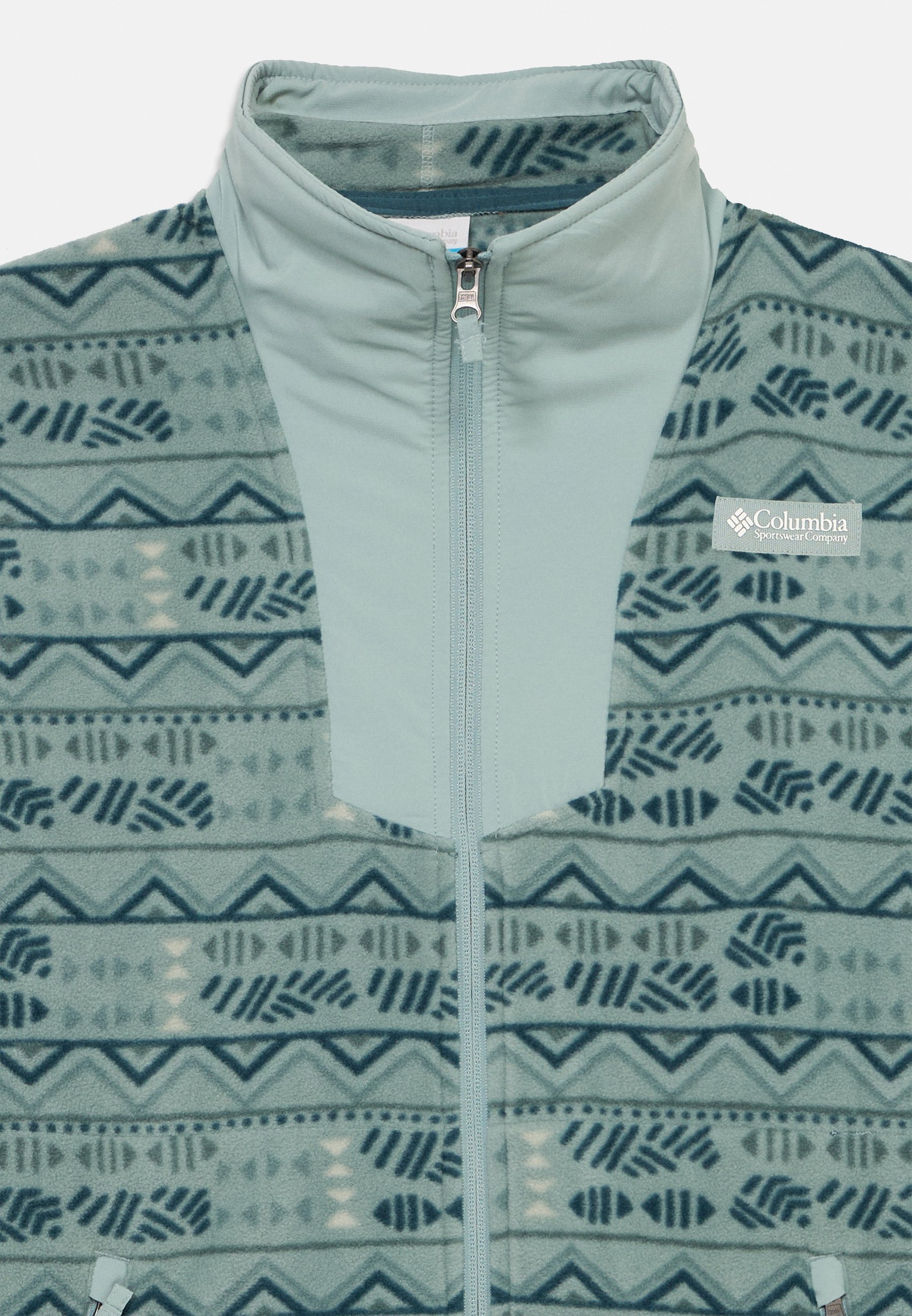Veste polaire unisexe imprimée Columbia SEQUOIA GROVE à fermeture éclair intégrale - Bleu horizons froissés