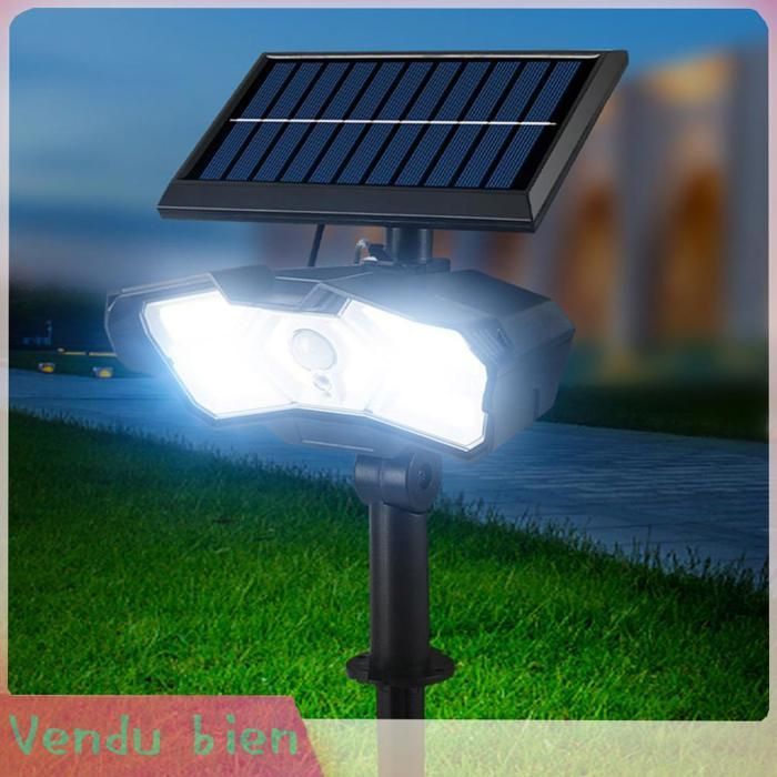 Focos solares para exteriores Garosa, proyectores solares para exteriores con 2 modos de brillo ajustables para lámparas deportivas