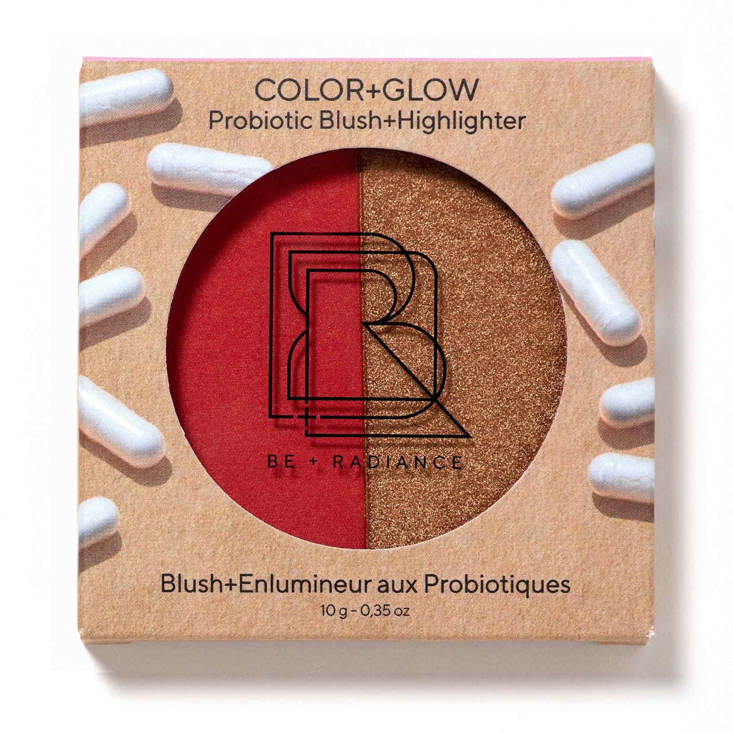 BE + Radiance COLOR+GLOW Blush+Enlumineur aux Probiotiques N°02