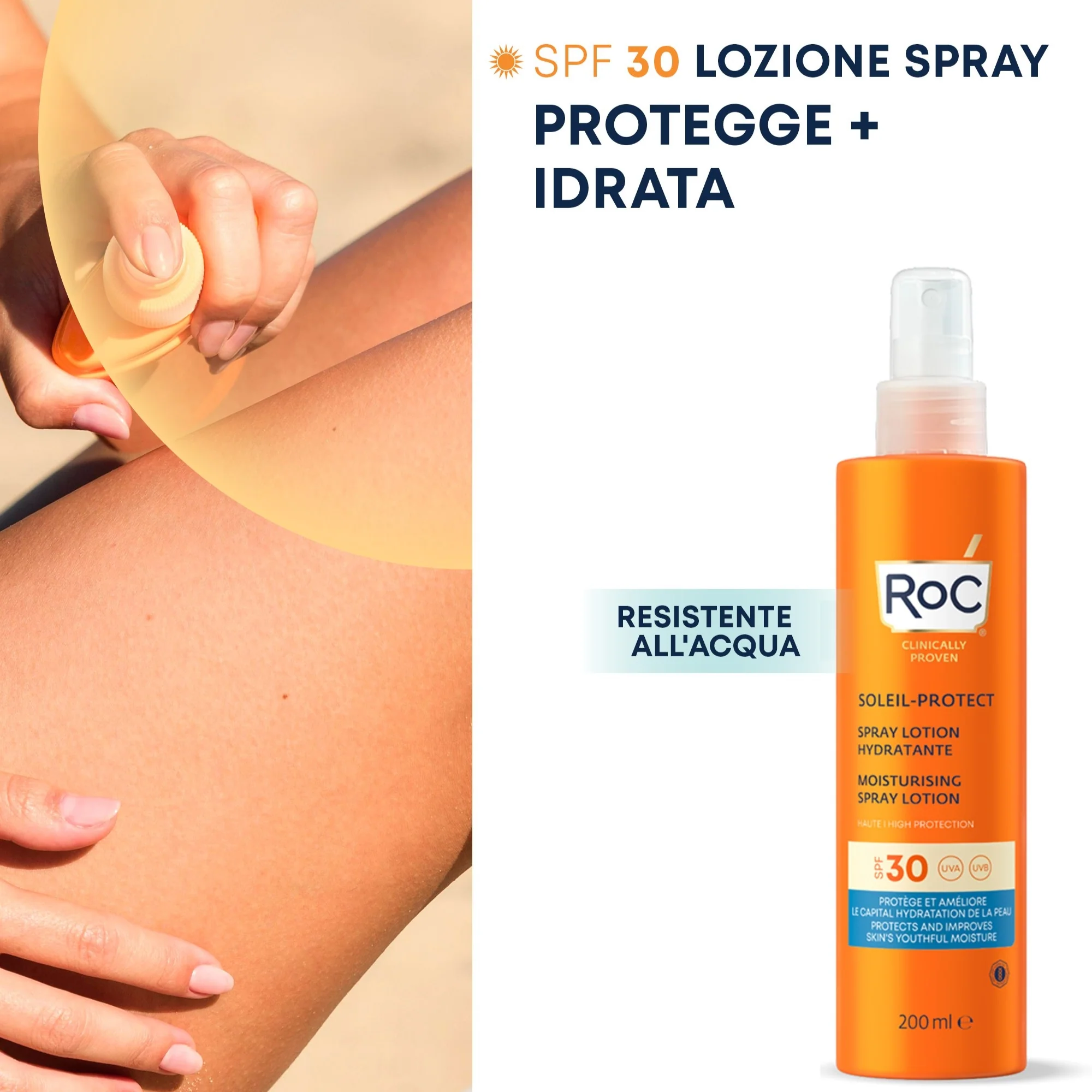 Soleil-Protect Lozione Spray Solare Corpo Idratante SPF30 - Spray solare corpo alta prot.