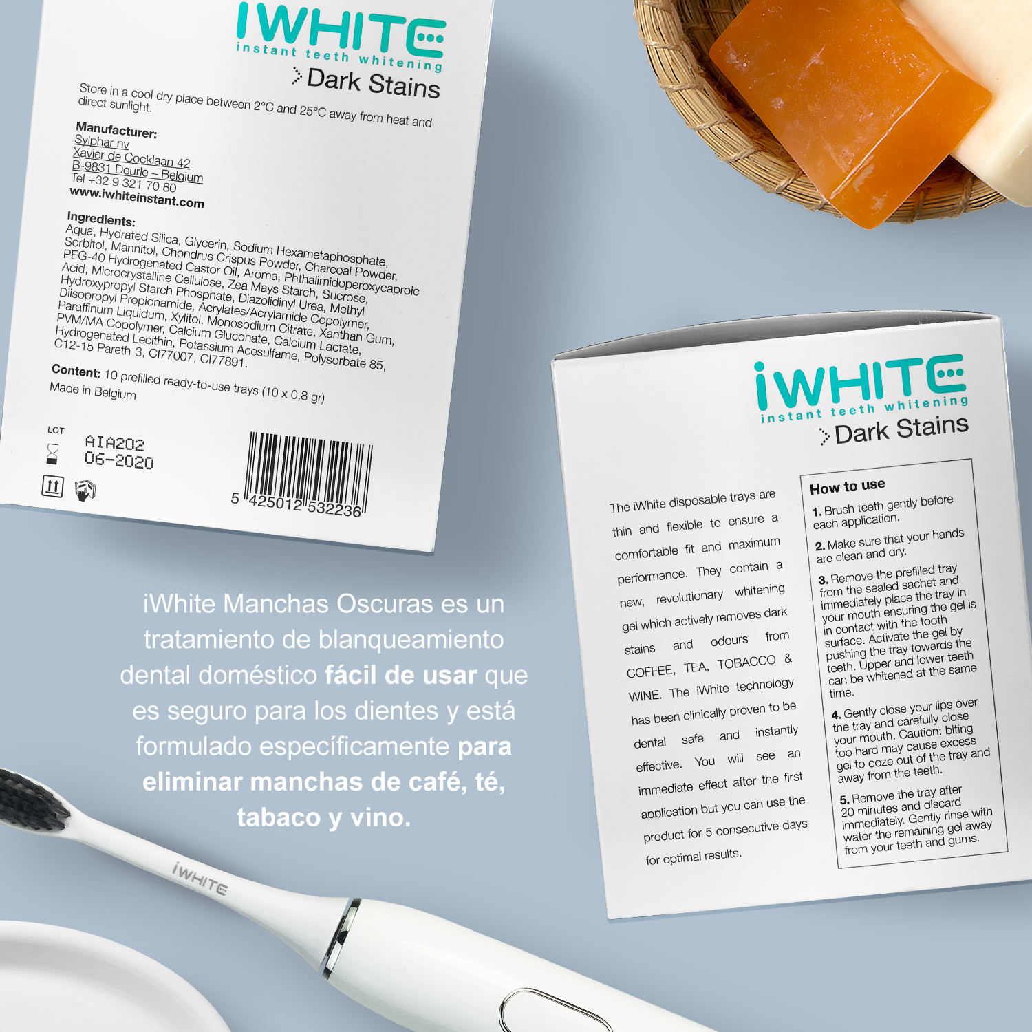 iWhite tumšo traipu balināšanas komplekts Zobu un mutes dobuma higiēna