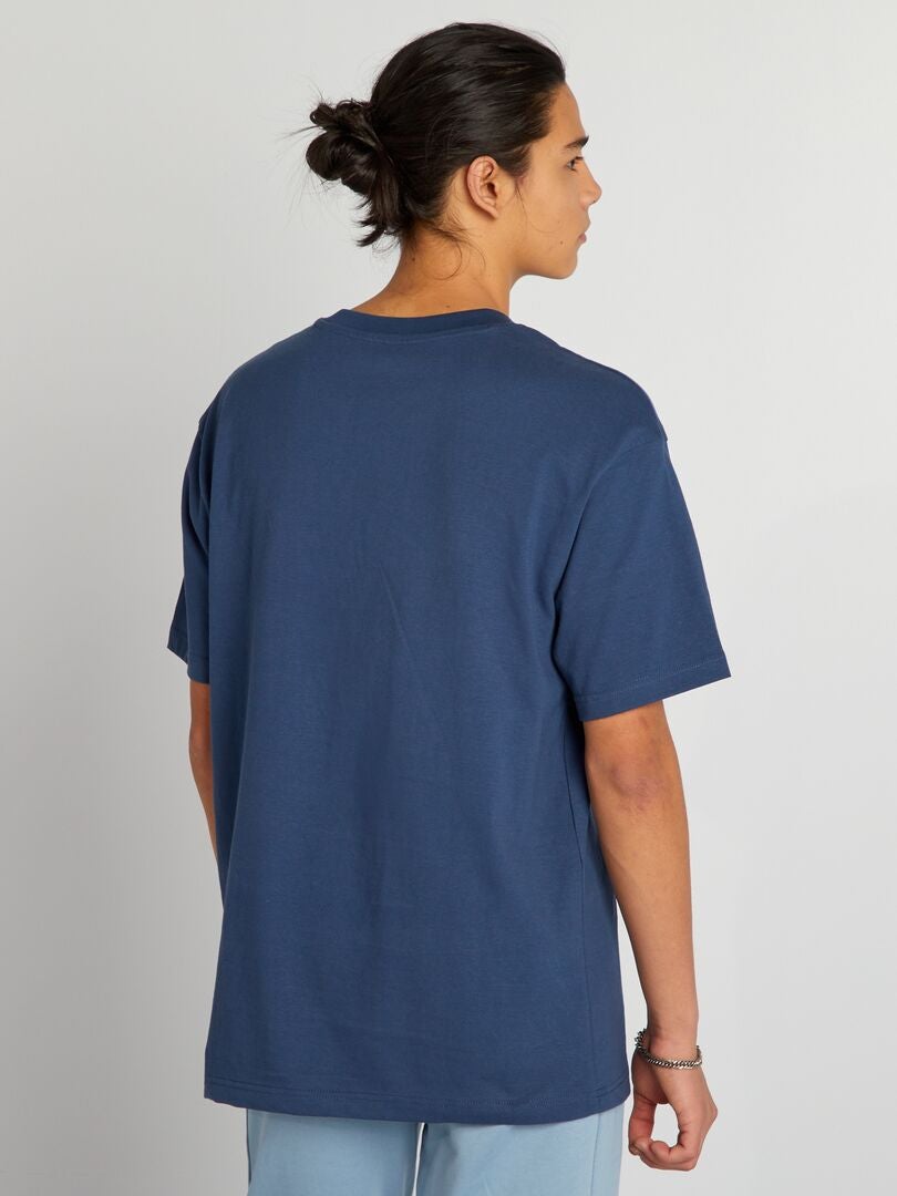 Jersey gebreid T-shirt - BLAUW